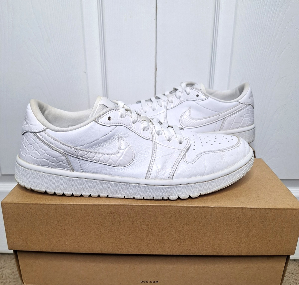 Air Jordan 1 Low Golf Triple White Croc DD9315-110 size 11